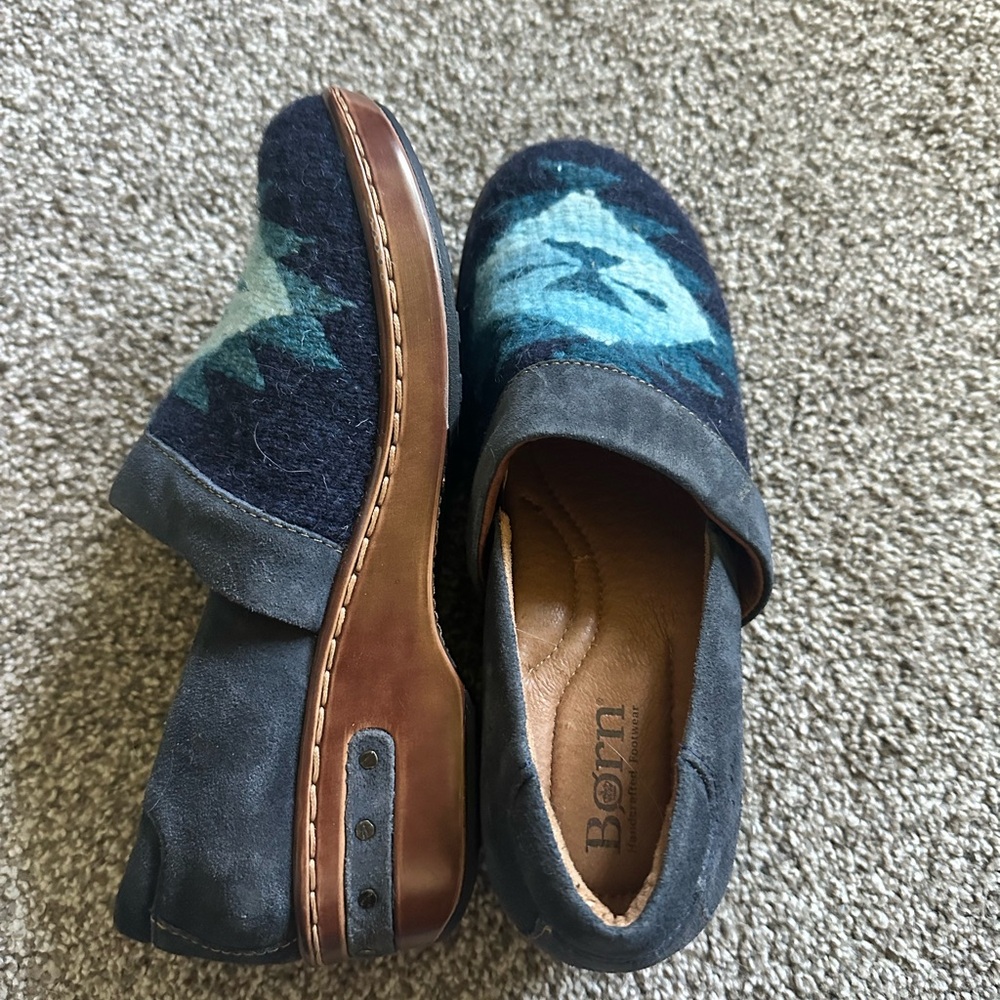 Born Primitive Blue Patterned Mules - image 2